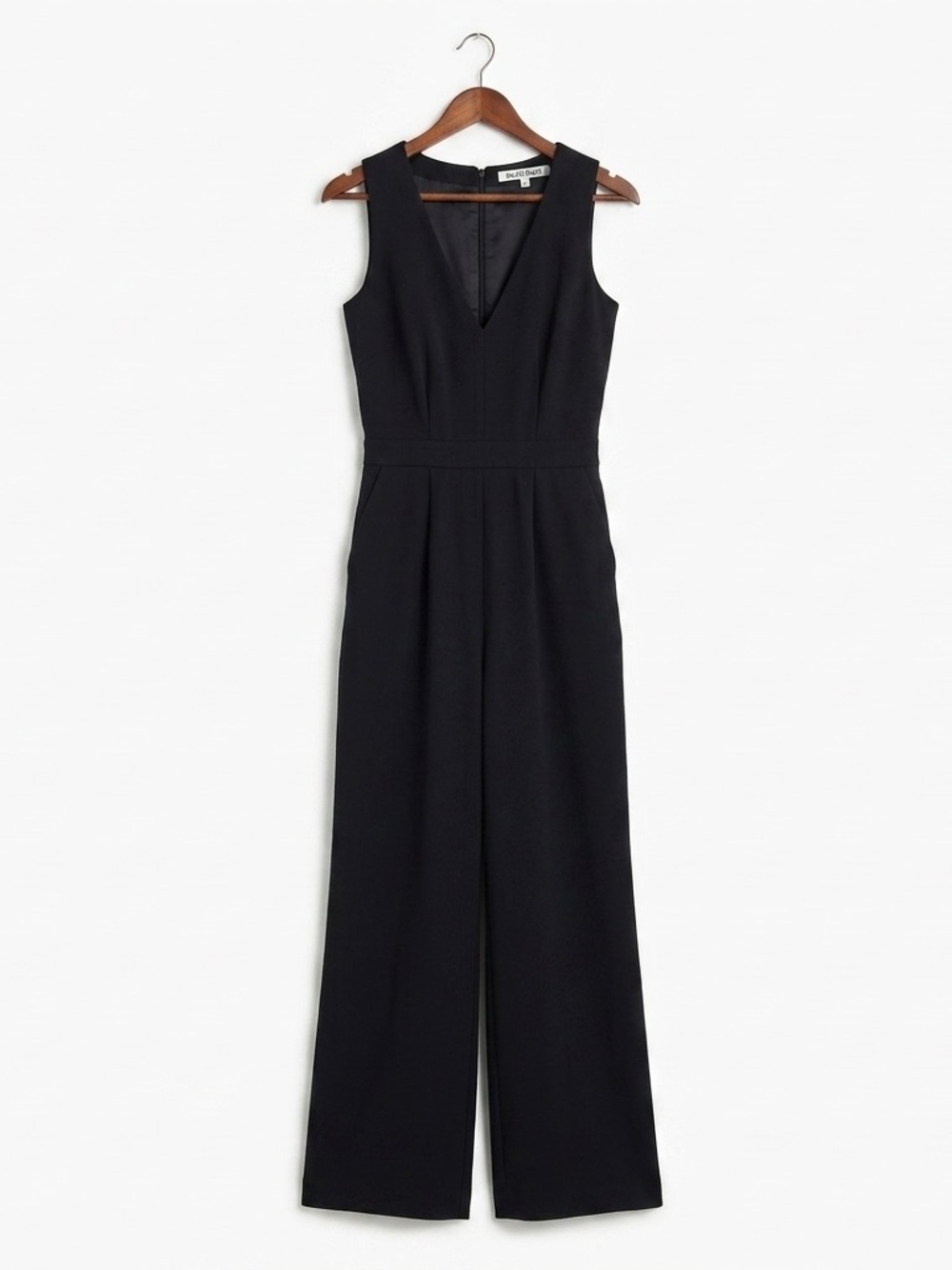 Walter Baker Black V-Neck Wide Leg Jumpsuit Size 2